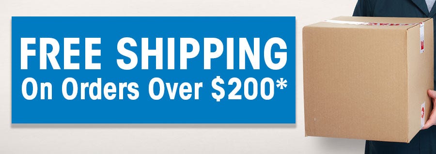 Free Shipping on Orders over $200