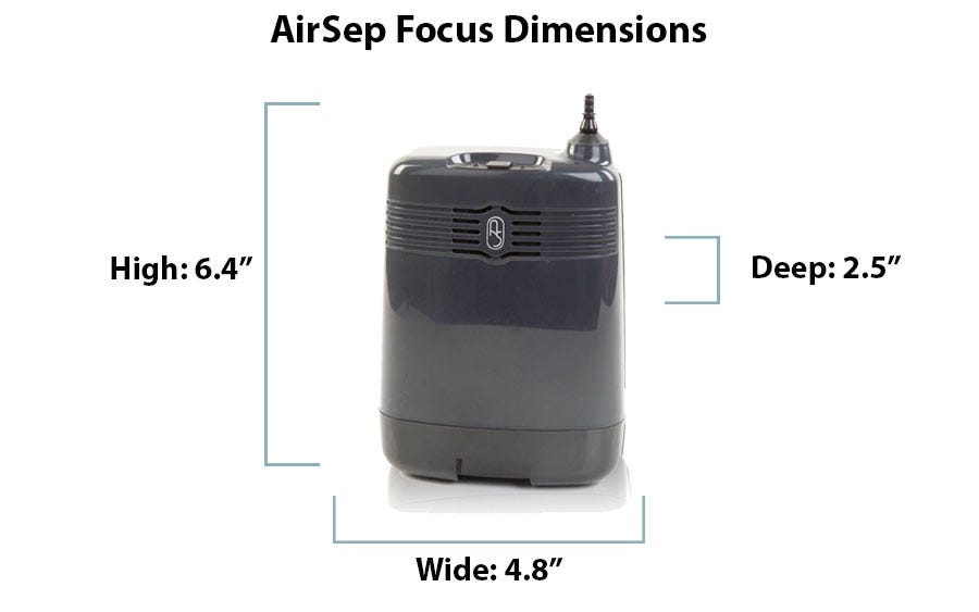 What are the Dimensions of the AirSep Focus?