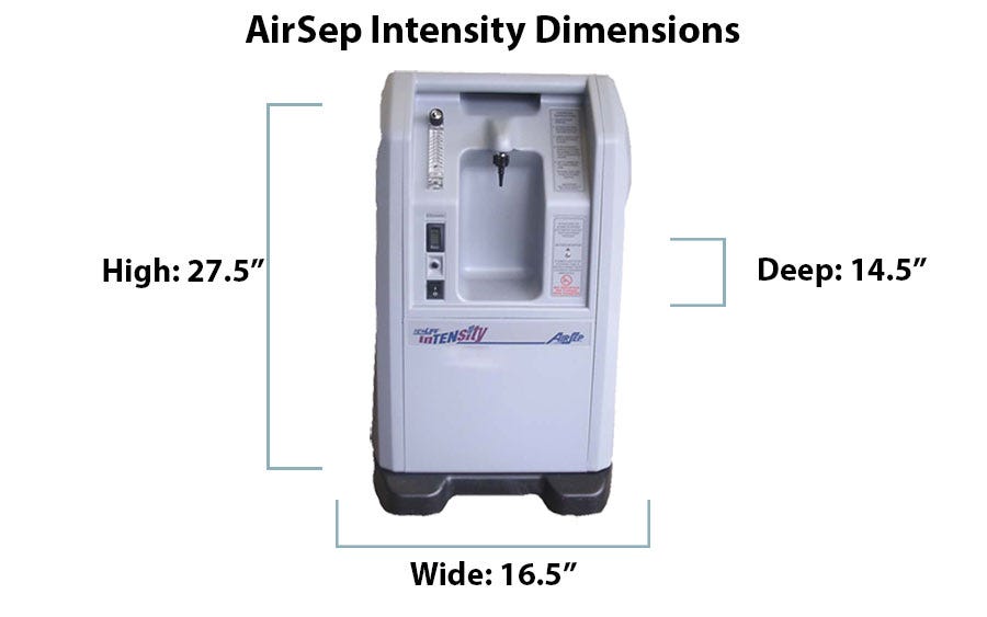 What are the Dimensions of the AirSep Intensity 10?