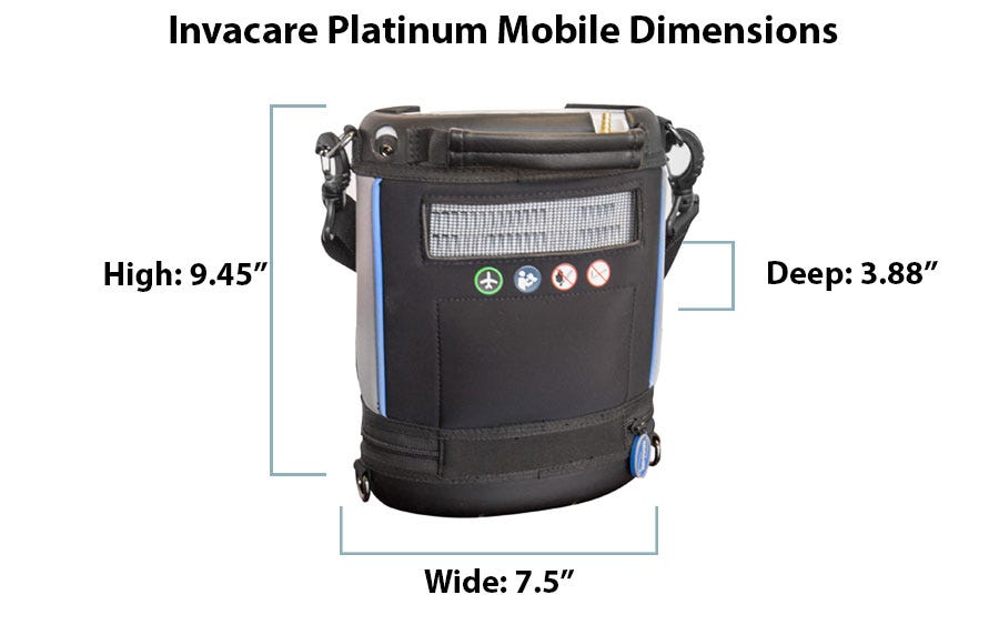 What are the Dimensions of the  Invacare Platinum Mobile?